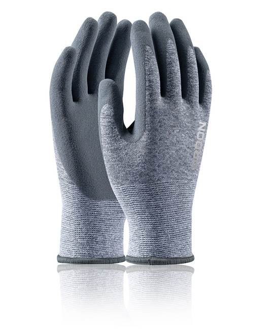 Máčené rukavice ARDON®NATURE TOUCH 07/S - s prodejní etiketou - šedé