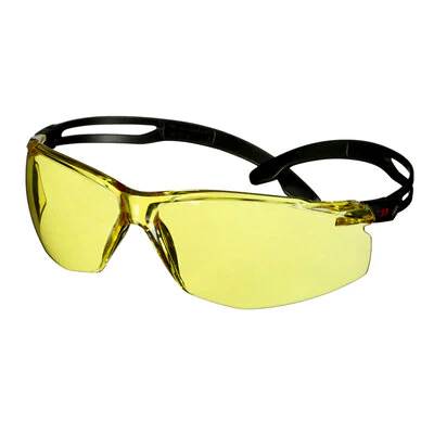 SecureFit™ 500 Ochranné brýle, černá obruba, Scotchgard™ AS/AF (K&N), žlutý zorník, SF503SGAF-BLK-EU