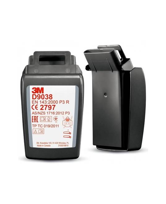 D9038, 3M™ Secure Click Časticový filter s pevným púzdrom radu D9000-Pevné- cena za 1ks